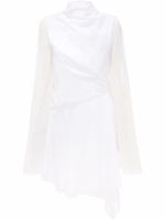 JW Anderson robe asymétrique à manches transparentes - Blanc