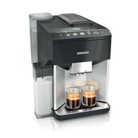 Siemens Volautomatische koffiemachine, EQ500 integral, 10 specialiteiten, 2 kopjes tegelijkertijd, watertank 1,9 l, incl. BRITA waterfilter, Daylight zilver/pianolak zwart