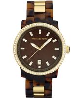 Horlogeband Michael Kors MK5714 Kunststof/Plastic Bruin 18mm - thumbnail