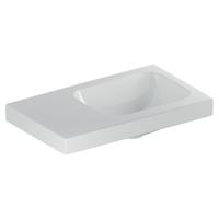 Geberit iCon Light fontein 53x31 cm, zonder kraangat, zonder overloop aflegvlak links, met KeraTect, wit