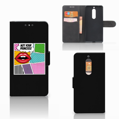 Nokia 5 Wallet Case met Pasjes Popart Princess