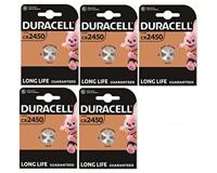 5 x Duracell CR 2450 Lithium (5 blisters à 1 batterij) 5 batterijen