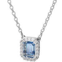 Swarovski 5614926 Ketting Millenia Octagon zilverkleurig-blauw-wit 38 cm