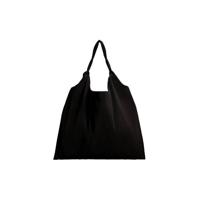 Mango geplooide shopper zwart
