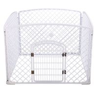 Topmast puppyren playpen - Kunststof - Wit. 4-delig - 100 * 100 * 75cm Hoog.