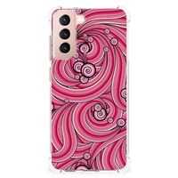 Samsung Galaxy S21 FE Back Cover Swirl Pink - thumbnail