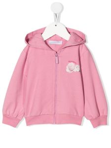 Monnalisa hoodie Marie à fermeture zippée - Rose