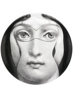 Fornasetti assiette à imprimé graphique - Noir