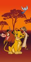 Disney strandlaken Lion King 70 x 140 cm katoen bruin/oranje