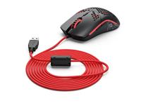 Glorious PC Gaming Race Ascended Cable V2, herziene pc-kabel voor model O, O-, D, D-muis, ultralicht en flexibel verwisselbare muiskabel, PC gaming set, gevlochten kabel (Crimson Red)