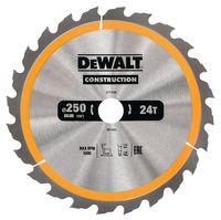 DeWalt Accessoires Cirkelzaagblad 250x30x24t, positief 10°, kerf 3mm - DT1956-QZ - thumbnail