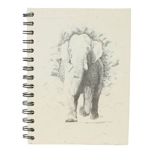 Notitieboek Spiraal Large Olifant Wit