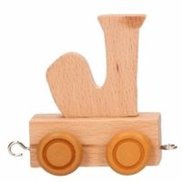 Houten letter treintje J   -