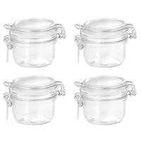 8x stuks luchtdichte pot transparant glas 125 ml - Weckpotten