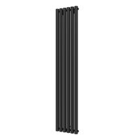 Designradiator Plieger Trento 814 Watt Middenaansluiting 180x35 cm Black Graphite - thumbnail