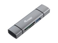 Equip 245460 geheugenkaartlezer USB 3.2 Gen 1 (3.1 Gen 1) Type-A/Type-C Grijs - thumbnail