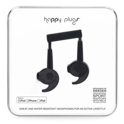 Happy Plugs Hoofdtelefoon In-ear Sports MFI Zwart