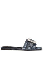 Dolce & Gabbana sandales en jean patchwork - Bleu