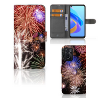 OPPO A76 | A96 Wallet Case met Pasjes Vuurwerk