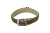 Beeztees comfort - halsband hond - leer - grijs - 50 cm x 30 mm