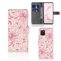 Samsung Note 10 Lite Hoesje Pink Flowers - thumbnail