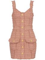 Balmain robe en tweed à bords francs - Rose