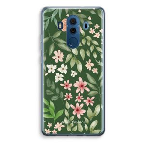 Botanical green sweet flower heaven: Huawei Mate 10 Pro Transparant Hoesje