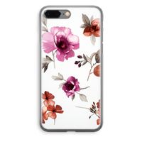 Geschilderde bloemen: iPhone 8 Plus Transparant Hoesje