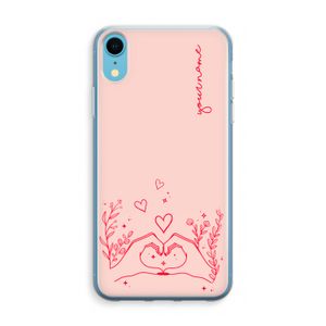 Love is in the air: iPhone XR Transparant Hoesje