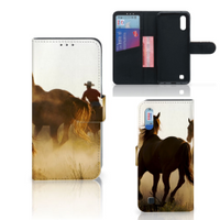 Samsung Galaxy M10 Telefoonhoesje met Pasjes Design Cowboy - thumbnail