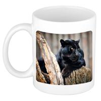 Foto mok zwarte panter mok / beker 300 ml - Cadeau panters liefhebber - feest mokken