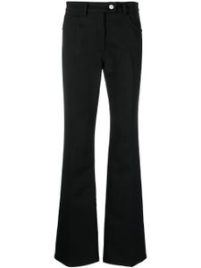 Courrèges pantalon évasé à taille mi-haute - Noir