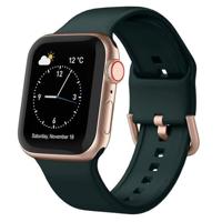 By Qubix - Soft siliconen bandje met gespsluiting - Donkergroen - Compatible met Apple Watch 38mm / 40mm / 41mm / 42mm - Compatible Apple watch