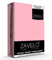 Zavelo Double Jersey Hoeslaken Roze-Lits-jumeaux (200x220 cm)