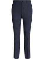 ETRO pantalon droit à motif en jacquard - Bleu - thumbnail