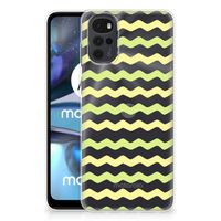 Motorola Moto G22 TPU bumper Waves Yellow - thumbnail