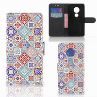 Motorola Moto G7 Play Bookcase Tiles Color