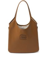 Miu Miu sac cabas Ivy à logo appliqué - Marron - thumbnail