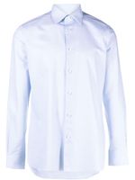 Zegna chemise en popeline à col pointu - Bleu