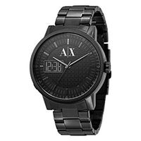 Horlogeband Armani Exchange AX2060 Roestvrij staal (RVS) Zwart 22mm - thumbnail