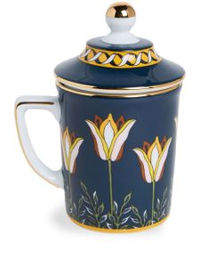 La DoubleJ tasse en porcelaine à fleurs - Bleu