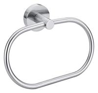 tesa® Moon handdoekring, roestvrijstalen look, zelfklevend, 53 mm x 184 mm x 130 mm