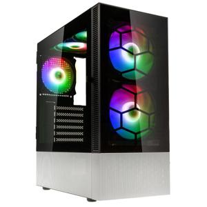 Kolink Kolink Observatory MX Glass ARGB Midi Tower Case - Black/White Midi-tower Behuizing, Gaming-behuizing, PC-behuizing Zwart/wit