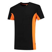 Tricorp 102002 Workwear Bicolor borstzak T-shirt, 100% gekamd katoen, 190g/m², zwart-oranje, maat 5XL