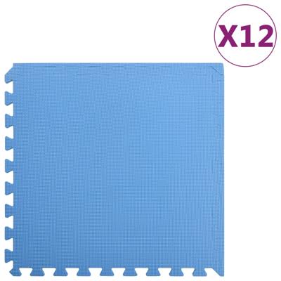 vidaXL Vloermatten 12 st 4,32 ㎡ EVA-schuim blauw