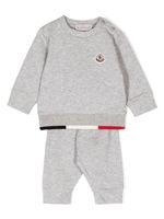 Moncler Enfant survêtement à patch logo - Gris - thumbnail