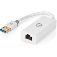 USB-A Adapter | USB 3.2 Gen 1 | USB-A Male | RJ45 Female | 1 Gbps | 0.20 m | Rond | Verguld | PVC | - thumbnail