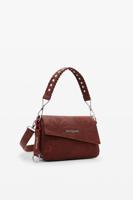 Handtas S met borduursels - BROWN - U - thumbnail