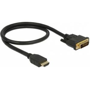 DeLOCK 85651 video kabel adapter 0,5 m HDMI Type A (Standaard) DVI Zwart