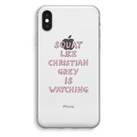 Christian Grey: iPhone X Transparant Hoesje - thumbnail